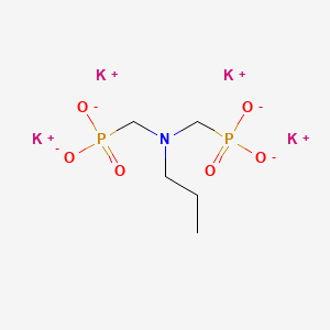 molecular formula C5H11K4NO6P2 B12675387 Tetrapotassium [(propylimino)bis(methylene)]diphosphonate CAS No. 94278-03-2