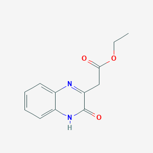 molecular formula C12H12N2O3 B1267539 ethyl 2-(3-oxo-4H-quinoxalin-2-yl)acetate CAS No. 14152-56-8