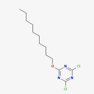 molecular formula C13H21Cl2N3O B12675393 2,4-Dichloro-6-(decyloxy)-1,3,5-triazine CAS No. 85665-56-1