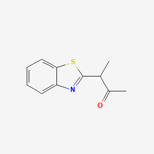 molecular formula C11H11NOS B1267540 3-(1,3-Benzothiazol-2-yl)butan-2-one CAS No. 6269-44-9