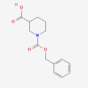 molecular formula C14H17NO4 B1267543 1-[(Benzyloxy)carbonyl]-3-piperidinecarboxylic acid CAS No. 78190-11-1