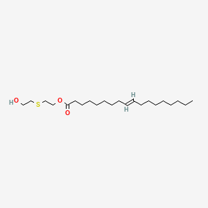 molecular formula C22H42O3S B12675431 9-Octadecenoic acid (9Z)-, 2-((2-hydroxyethyl)thio)ethyl ester CAS No. 72230-96-7