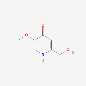 molecular formula C7H9NO3 B1267544 2-(Hydroxymethyl)-5-methoxypyridin-4(1H)-one CAS No. 6323-21-3