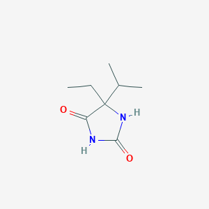 molecular formula C8H14N2O2 B1267545 5-Ethyl-5-(propan-2-yl)imidazolidine-2,4-dione CAS No. 6278-93-9