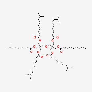 molecular formula C70H130O13 B12675453 Oxybis(2,2-bis(((1-oxoisodecyl)oxy)methyl)-3,1-propanediyl) diisodecanoate CAS No. 84788-20-5