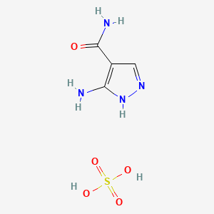 molecular formula C4H8N4O5S B1267546 3-Amino-4-carboxamidopyrazolium Hydrogen Sulfate CAS No. 21689-53-2