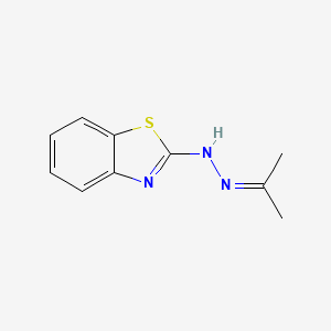 molecular formula C10H11N3S B1267548 Acetone-benzothiazolyl-2-hydrazone CAS No. 6277-26-5
