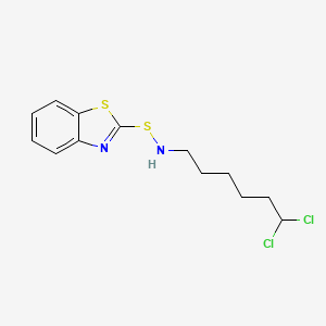 molecular formula C13H16Cl2N2S2 B12675549 N-(Dichlorohexyl)-2-benzothiazolesulphenoamide CAS No. 71463-47-3