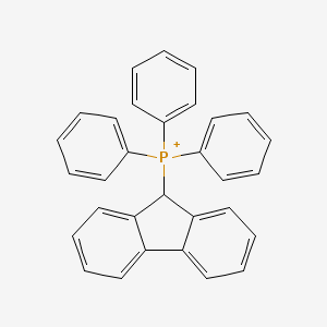 molecular formula C31H24P+ B12675569 9H-Fluoren-9-yltriphenylphosphonium bromide CAS No. 57945-50-3