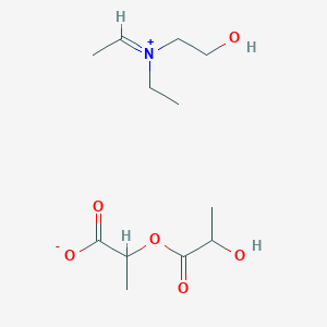 molecular formula C12H23NO6 B12675597 Diethyl(2-hydroxyethyl)ammonium 2-(lactoyloxy)propionate CAS No. 85283-67-6