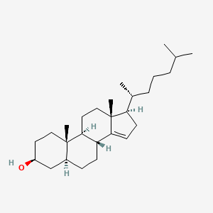 molecular formula C27H46O B12675638 Cholest-14-en-3-ol, (3beta,5alpha)- CAS No. 20780-35-2