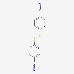 molecular formula C14H8N2S2 B1267565 Benzonitrile, 4,4'-dithiobis- CAS No. 6339-51-1