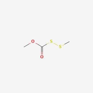 molecular formula C3H6O2S2 B12675674 Methoxycarbonyl methyl disulfide CAS No. 55048-60-7