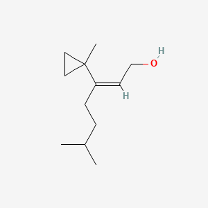 molecular formula C12H22O B12675682 6-Methyl-3-(1-methylcyclopropyl)hept-2-en-1-ol CAS No. 94291-44-8