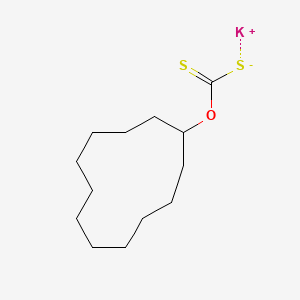 molecular formula C13H23KOS2 B12675698 O-Cyclododecyl hydrogen dithiocarbonate, potassium salt CAS No. 93923-76-3