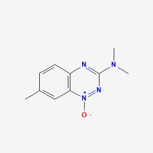 molecular formula C10H12N4O B12675709 N,N,7-Trimethyl-1,2,4-benzotriazin-3-amine 1-oxide CAS No. 50632-92-3