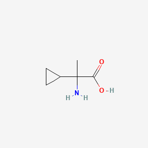 molecular formula C6H11NO2 B1267573 2-Amino-2-cyclopropylpropanoic acid CAS No. 5687-72-9