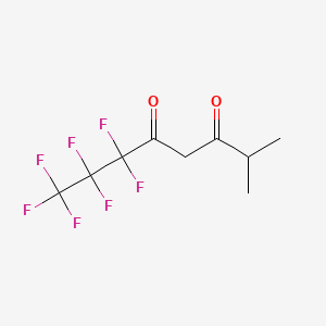 molecular formula C9H9F7O2 B12675739 6,6,7,7,8,8,8-Heptafluoro-2-methylocta-3,5-dione CAS No. 40002-62-8