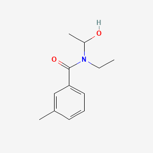molecular formula C12H17NO2 B12675784 N-Ethyl-N-(1-hydroxyethyl)-3-methylbenzamide CAS No. 72236-20-5