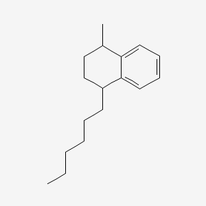 molecular formula C17H26 B12675790 1-Hexyl-1,2,3,4-tetrahydro-4-methylnaphthalene CAS No. 61761-60-2