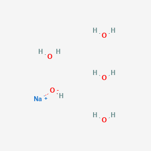 molecular formula H9NaO5 B12675798 Sodium hydroxide tetrahydrate CAS No. 23340-32-1
