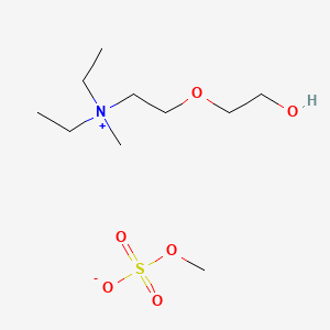 molecular formula C10H25NO6S B12675802 Diethyl(2-(2-hydroxyethoxy)ethyl)methylammonium methyl sulphate CAS No. 93982-45-7