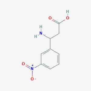 molecular formula C9H10N2O4 B1267585 3-氨基-3-(3-硝基苯基)丙酸 CAS No. 5678-47-7