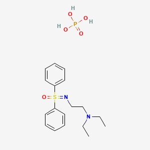 molecular formula C18H27N2O5PS B12675887 N-(2-(Diethylamino)ethyl)-S,S-diphenylsulphoximide phosphate CAS No. 94071-20-2