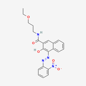 molecular formula C22H22N4O5 B12675993 N-(3-Ethoxypropyl)-3-hydroxy-4-((2-nitrophenyl)azo)naphthalene-2-carboxamide CAS No. 63074-58-8