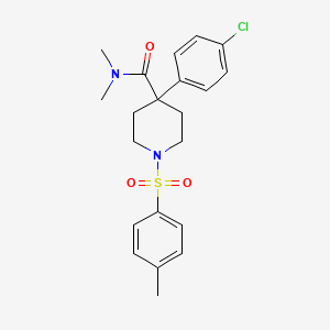 molecular formula C21H25ClN2O3S B12676008 4-(4-Chlorophenyl)-N,N-dimethyl-1-(p-tolylsulphonyl)piperidine-4-carboxamide CAS No. 84176-73-8