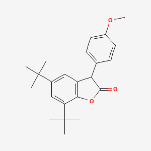 molecular formula C23H28O3 B12676044 5,7-Bis(1,1-dimethylethyl)-3-(4-methoxyphenyl)-(3H)-benzofuran-2-one CAS No. 75869-37-3