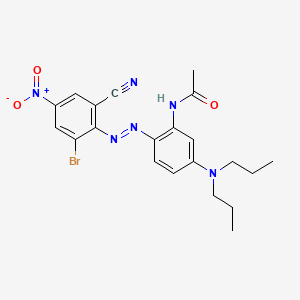 molecular formula C21H23BrN6O3 B12676051 N-[2-[(2-Bromo-6-cyano-4-nitrophenyl)azo]-5-(dipropylamino)phenyl]acetamide CAS No. 83249-47-2