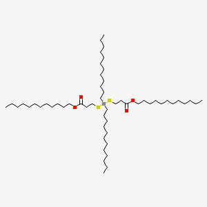 molecular formula C54H108O4S2Sn B12676068 Dodecyl 5,5-didodecyl-9-oxo-10-oxa-4,6-dithia-5-stannadocosanoate CAS No. 83898-46-8