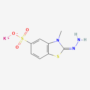 molecular formula C8H8KN3O3S2 B12676071 Potassium 2-hydrazono-2,3-dihydro-3-methylbenzothiazole-5-sulphonate CAS No. 94349-57-2