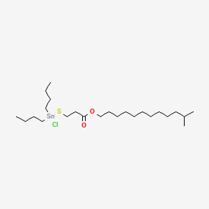 molecular formula C24H49ClO2SSn B12676079 Isotridecyl 3-((dibutylchlorostannyl)thio)propionate CAS No. 84788-16-9