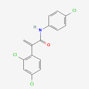 molecular formula C15H10Cl3NO B12676084 Benzeneacetamide, 2,4-dichloro-N-(4-chlorophenyl)-a-methylene- CAS No. 108664-50-2