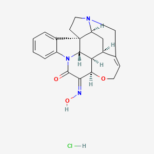 molecular formula C21H22ClN3O3 B12676094 Strychnidine-10,11-dione, 11-oxime, monohydrochloride CAS No. 24180-58-3