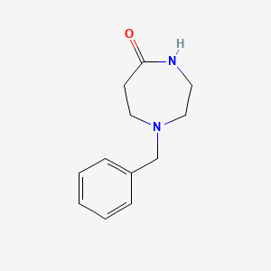 molecular formula C12H16N2O B1267611 1-Benzyl-1,4-diazepan-5-one CAS No. 55186-89-5