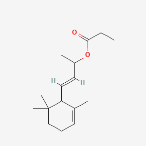 molecular formula C17H28O2 B12676115 1-Methyl-3-(2,6,6-trimethylcyclohex-2-enyl)allyl isobutyrate CAS No. 93982-70-8
