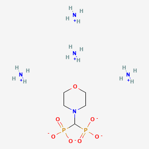 molecular formula C5H25N5O7P2 B12676125 Morpholinomethylenebisphosphonic acid, ammonium salt CAS No. 94200-63-2