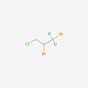 molecular formula C3H5Br2Cl B12676129 1,2-Dibromo-3-chloropropane-1,1-d2 CAS No. 112821-99-5