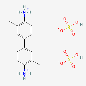 molecular formula C14H20N2O8S2 B12676154 (3,3'-Dimethyl(1,1'-biphenyl)-4,4'-diyl)diammonium bis(hydrogen sulphate) CAS No. 64969-36-4