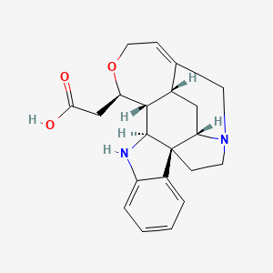 molecular formula C21H24N2O3 B12676176 9,10-Secostrychnidin-10-oic acid, (12alpha)- CAS No. 466-86-4