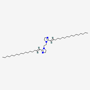 molecular formula C42H78N4 B12676238 1,1'-Ethylenebis(4,5-dihydro-2-(heptadecenyl)-1H-imidazole) CAS No. 93963-91-8