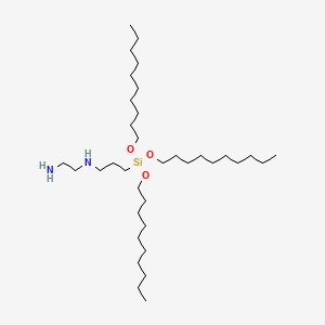 molecular formula C35H76N2O3Si B12676245 N-(3-(Tris(decyloxy)silyl)propyl)ethylenediamine CAS No. 93804-23-0