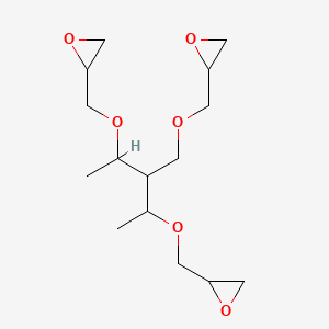 molecular formula C15H26O6 B12676293 2,4-(Oxiranylmethoxy)-3-((oxiranylmethoxy)methyl)pentane CAS No. 83487-97-2