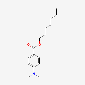 molecular formula C16H25NO2 B12676308 Heptyl 4-(dimethylamino)benzoate CAS No. 84604-77-3
