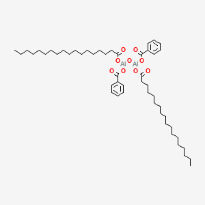molecular formula C50H80Al2O9 B12676324 Bis(benzoato-O)bis(octadecanoato-O)-mu-oxodialuminium CAS No. 94134-85-7
