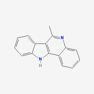 molecular formula C16H12N2 B12676331 11H-Indolo(3,2-c)quinoline, 6-methyl- CAS No. 4295-28-7