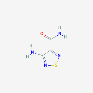 molecular formula C3H4N4OS B1267634 4-Amino-1,2,5-thiadiazole-3-carboxamide CAS No. 88947-28-8